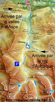 carte accs au lac Isabe