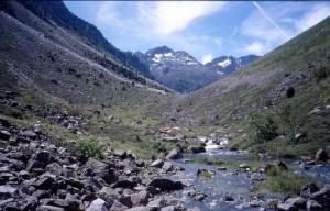 Chemin pour atteindre le lac de Langle