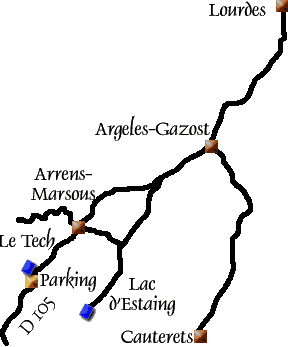 Accs route aux lacs de Batcrabre