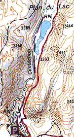 Topo pour le plan du lac