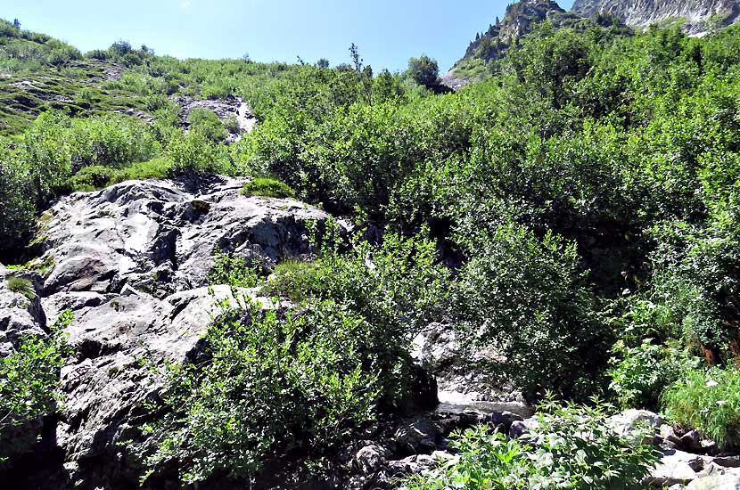 Le torrent de Petarel se fraye un chemin