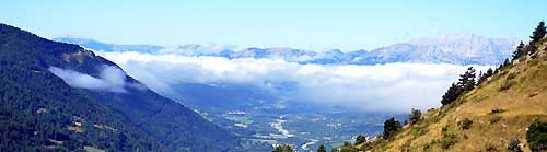 La valle du Champsaur depuis les marches