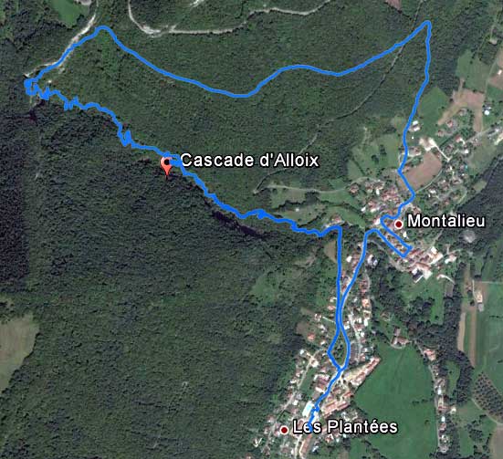Topo de la balade d'Alloix