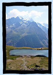 Le lac du Pontet et la Meije