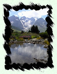 Vue sur le glacier du Lautaret