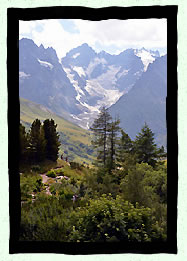 Vue sur le glacier du Lautaret