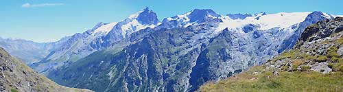 Le pic de la Meije, le rateau et le glacier de la Girose