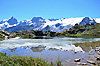 Miroir de la Meije sur le lac Leri