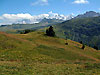 Chane du Mont Blanc depuis le lac de la Girotte