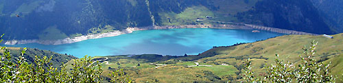 Lac et barrage de Roselend