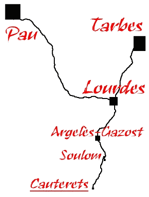 Plan d'accs Cauterets