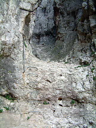 Echelle dans la gorge de Badarel