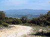 Vue sur le luberon et sur les ocres de Roussillon