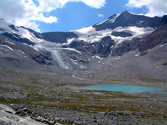 Glacier des Evettes et le lac