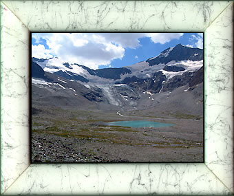 Le glacier des Evettes et le lac