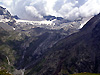 La moraine d'accs aux sources de l'arc