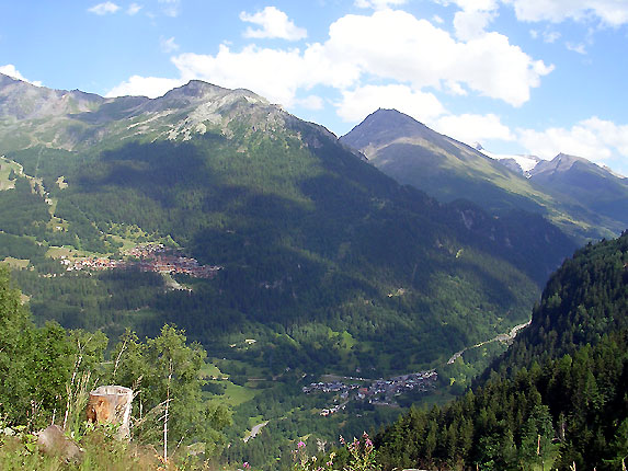 Vue sur la station de Sainte Foy Tarentaise