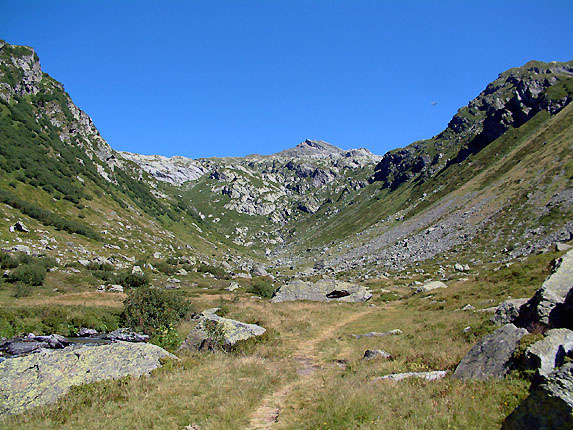 Le sentier dans le vallon