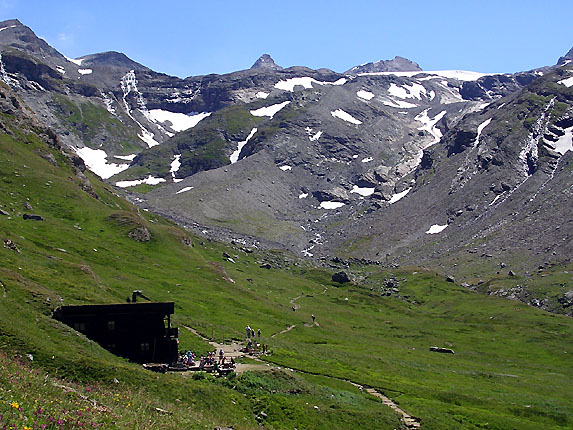 Le refuge et les glaciers des sources de l'isre