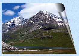 Le lac de la Plagne et le dme de la Sache