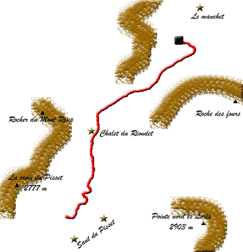 Topo de la randonne aux cascades