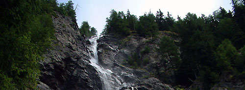 Le haut de la cascade de la Raie