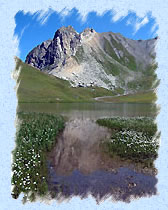 Photo du reflet de la Pointe du Chardonnet dans le lac Grattaleu