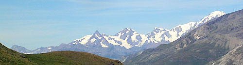Zoom sur le massif du Mont Blanc