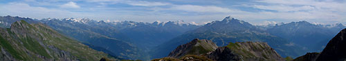 Panorama sur les sommets de la frontire italienne