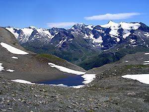 Vue sur les glaciers