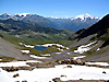 Le lac sans fond, l'aiguille de la grande sassire et le mont pourri