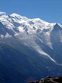 Mont-Blanc et glacier des Bossons