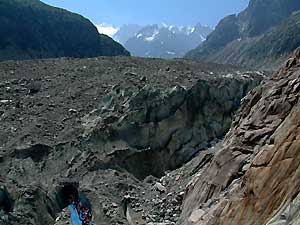 La partie immerge du glacier