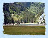 Le lac de Flaine sous le soleil