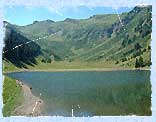 Le lac et le col pelouse