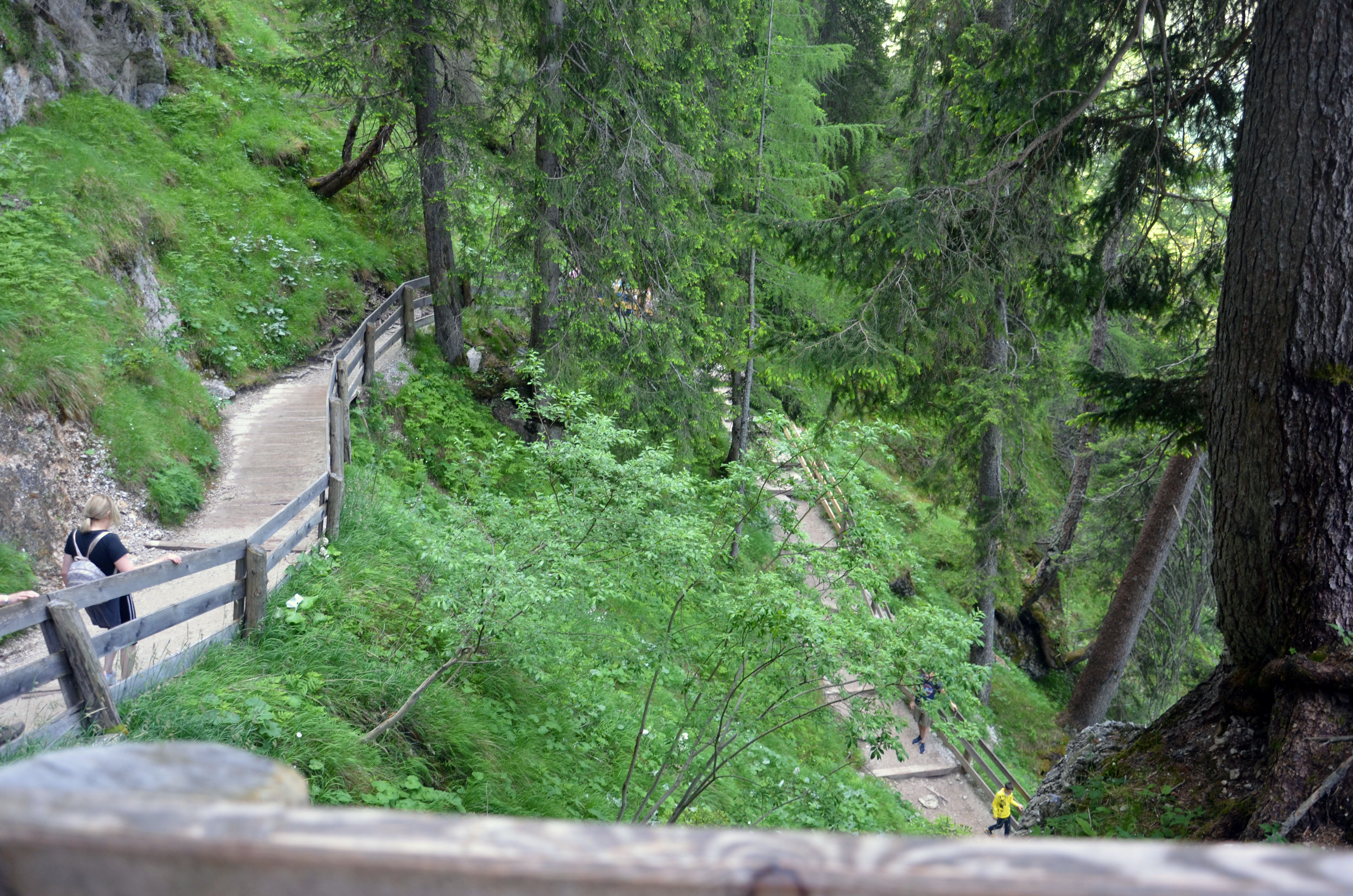 Les escaliers autour du lac