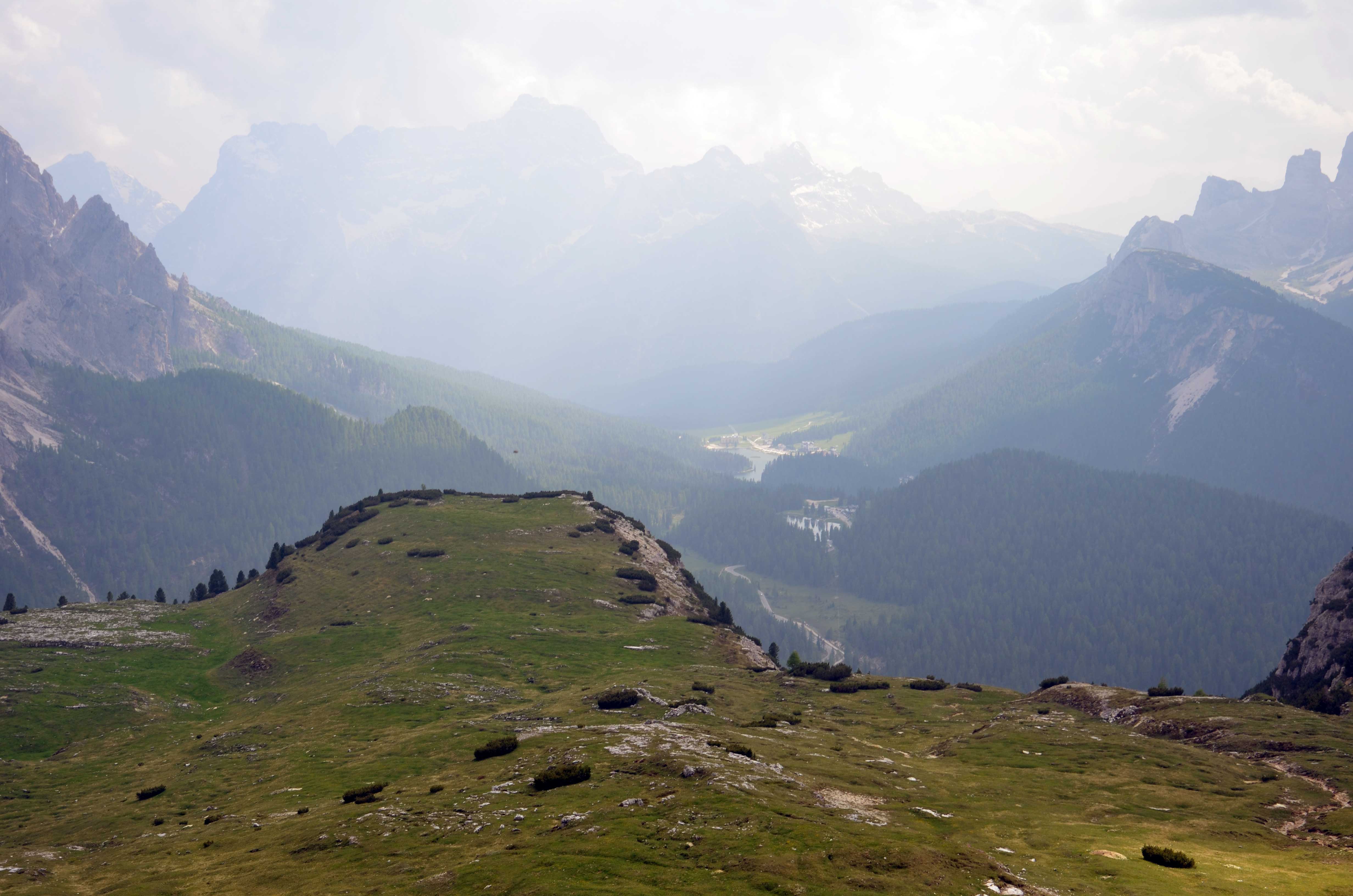 Vue sur Misurina depuis le col di Mezzo – Tre Cime di Lavaredo