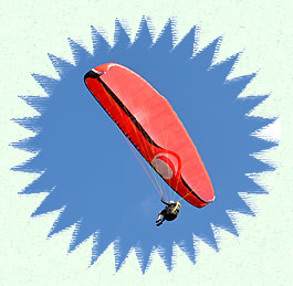 Parapente dans le ciel