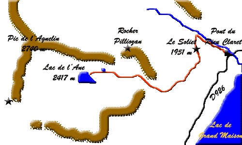 Itinraire pour le lac de l'ne