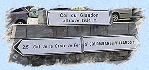 Panneau au col du Glandon