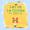 Panneau du lac de la combe