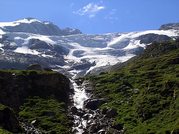 Le gnpy : le glacier et le torrent