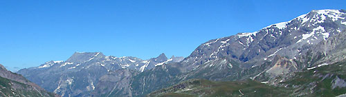 Panorama sur les sommets de la Vanoise
