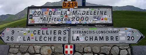 Panneau du col de la madeleine