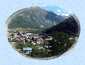La thuile et en fond, le glacier du Ruitor